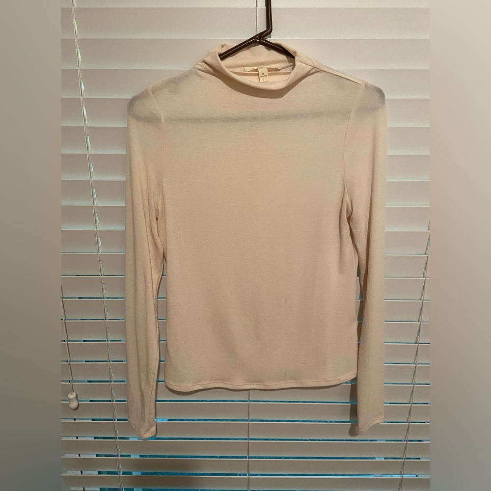 Grade & Gather Mock Neck Top in Cream